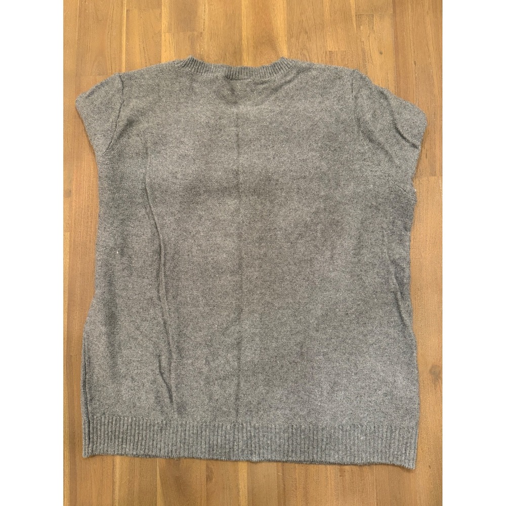 LOFT Outlet Women's Gray Pearl Embellished Crew Neck Sweater Size L - Picture 5 of 7